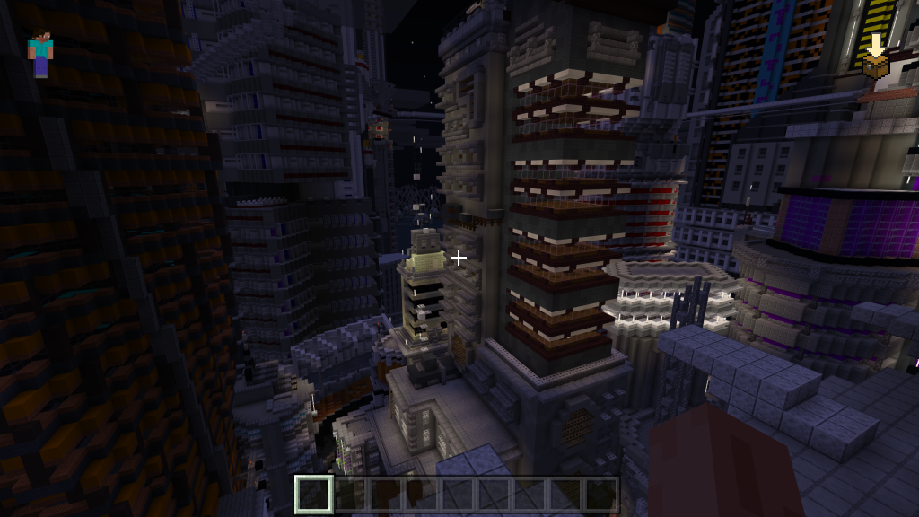 Minecraft RTX Neon District Before