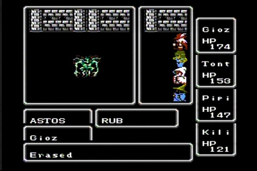 Final Fantasy NES rub spell censored