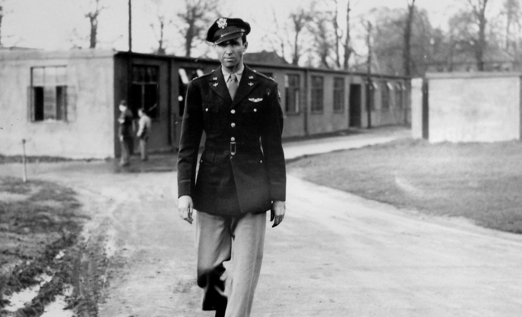 Jimmy Stewart in Army uniform in Tibenham