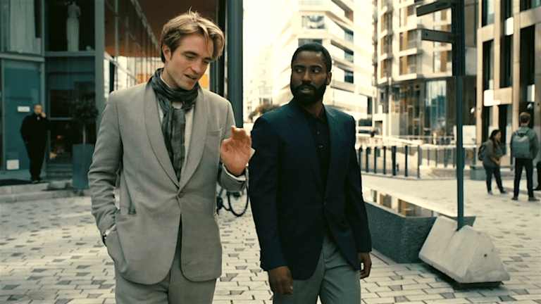 Robert Pattinson and John David Washington in Tenet