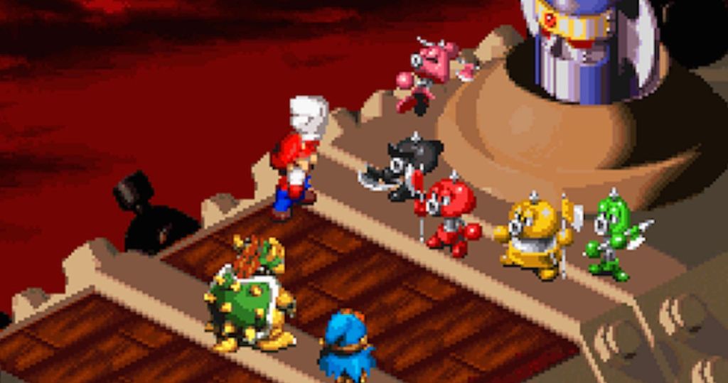Super Mario RPG boss fight SNES