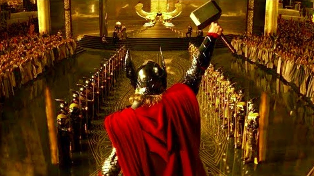 Thor in the throne room