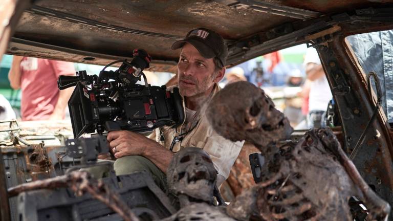 Zack Snyder filming Army of the Dead skeletons