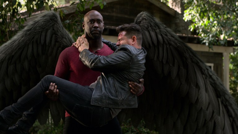 DB Woodside and Tom Ellis in Lucifer season 5 episode 12