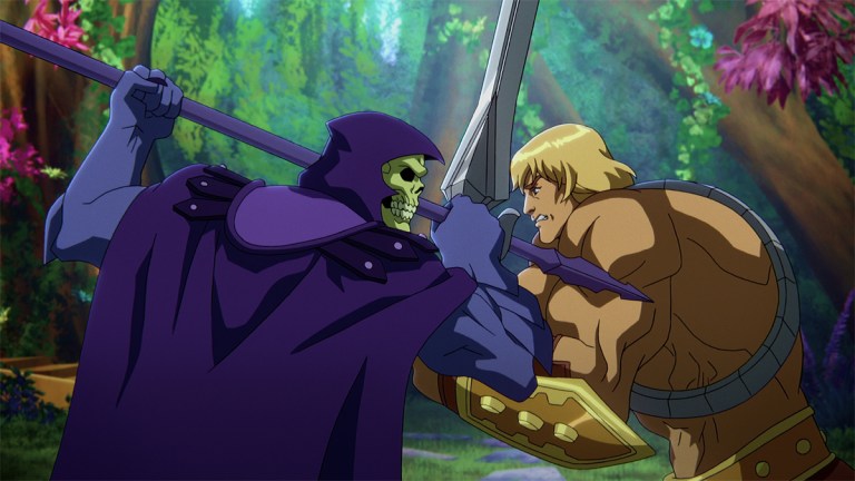Skeletor and He-Man in Masters of the Universe: Revelation.