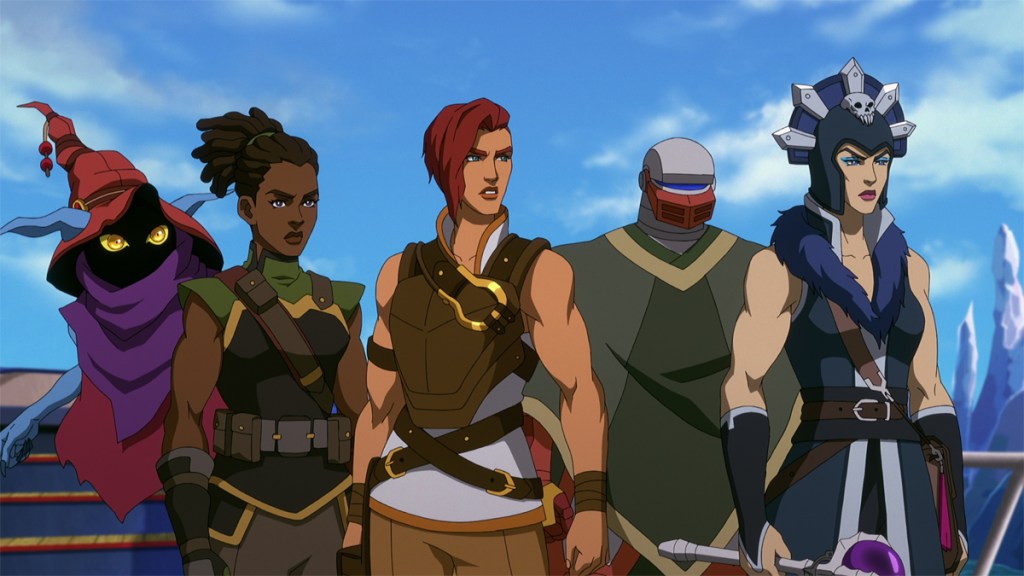 Orko, Teela, Roboto, Evil-Lyn in Masters of the Universe: Revelation.