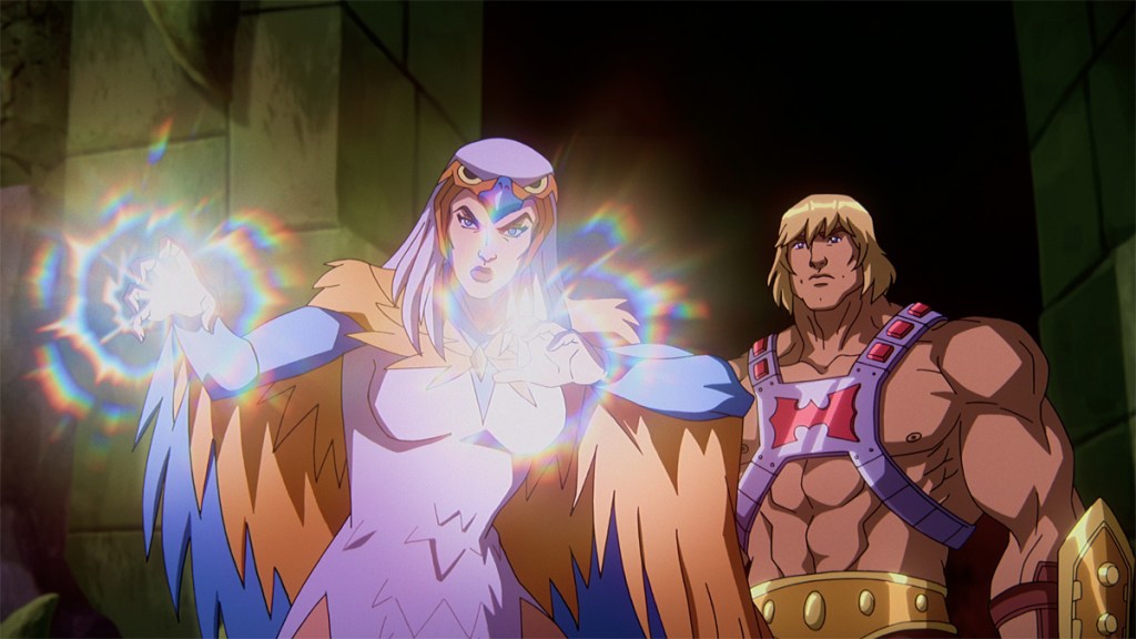 The Sorceress and He-Man in Masters of the Universe: Revelation.