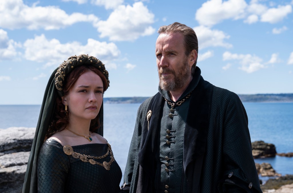 House of the Dragon - Olivia Cooke and Rhys Ifans as Alicent and Otto Hightower