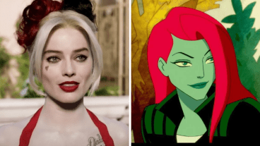 Margot Robbie as Harley Quinn and Poison Ivy from the Harley Quinn Animated Series