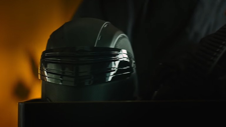 Snake Eyes mask in Snake Eyes: G.I. Joe Origins.