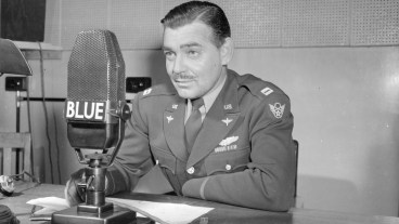 Captain Clark Gable at radio in World War II