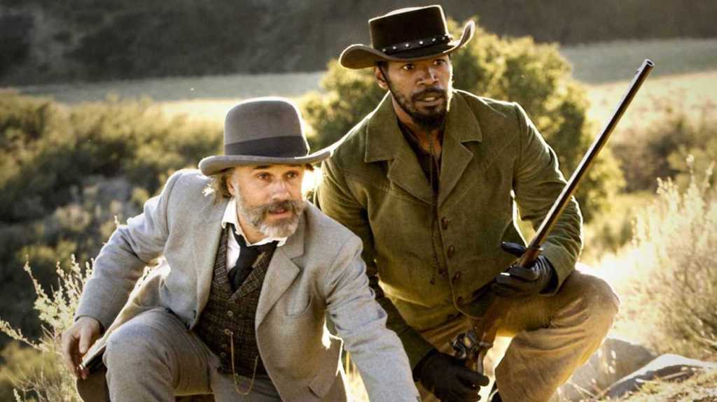 Jamie Foxx and Christoph Waltz in Django Unchained