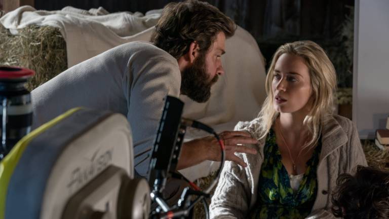 John Krasinski and Emily Blunt making A Quiet Place