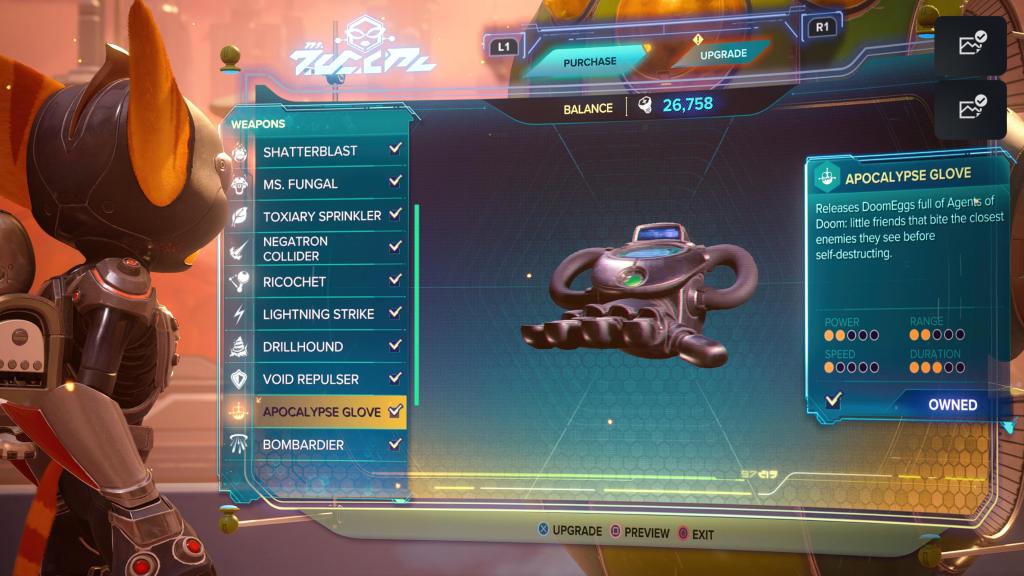 Ratchet and Clank Rift Apart Apocalypse Glove