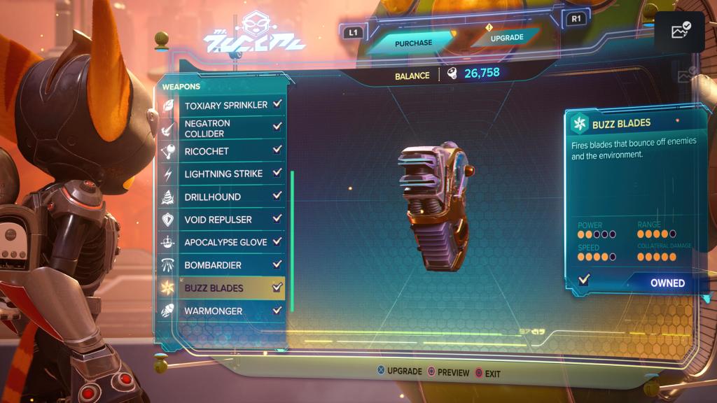 Ratchet and Clank Rift Apart Buzz Blades
