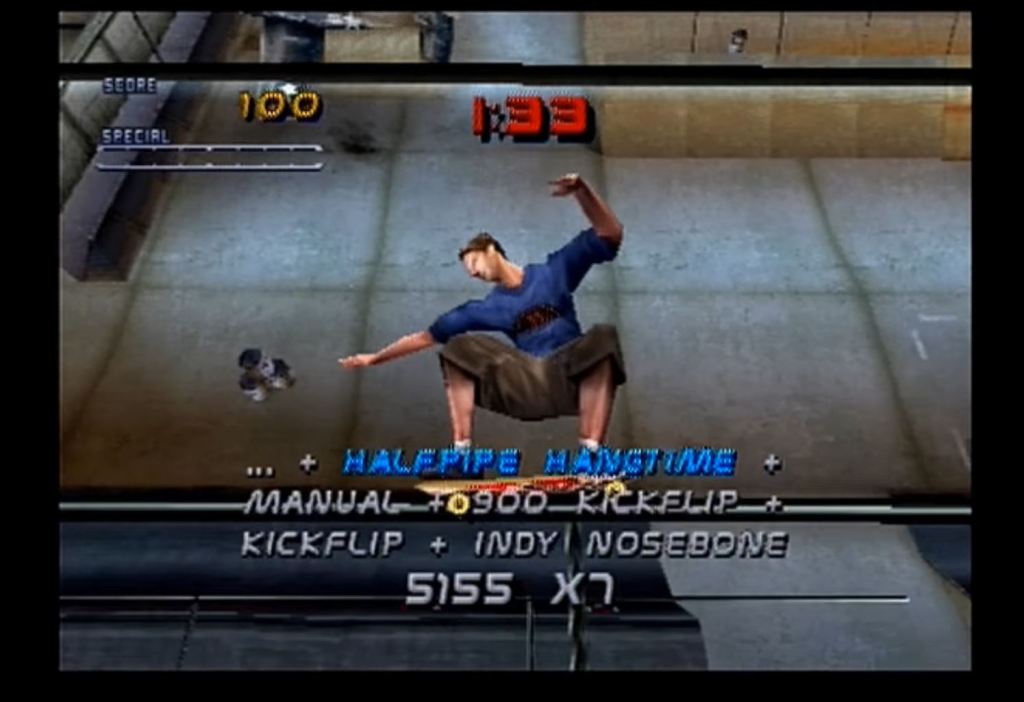 Tony Hawk's Pro Skater 2 moon physics cheat code