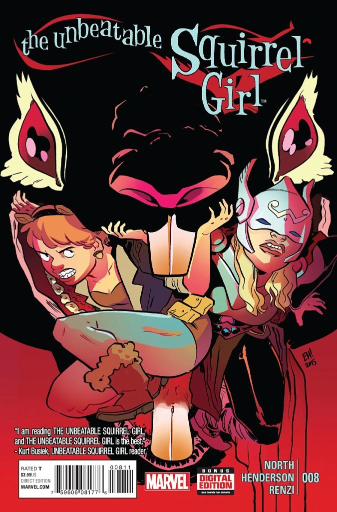 Marvel's Unbeatable Squirrel Girl #8 Cover Featuring Loki