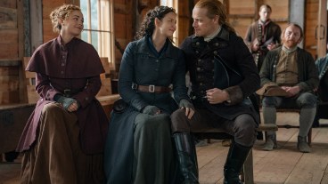 Brianna, Claire, and Jamie in Outlander Season 6