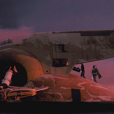 Boba Fett and the Slave I in The Empire Strikes Back.