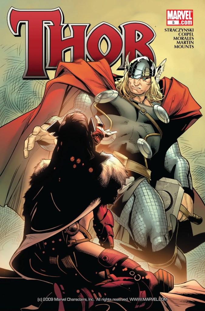 Thor and Lady Loki on the cover of Thor #5