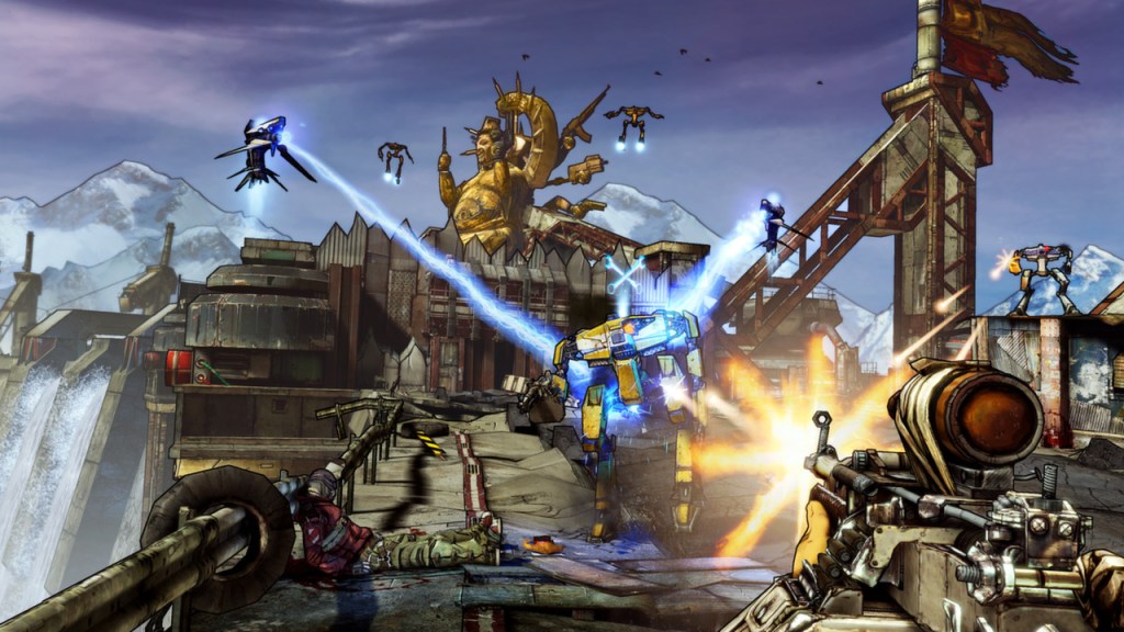 การเล่นเกม Borderlands 2 FPS