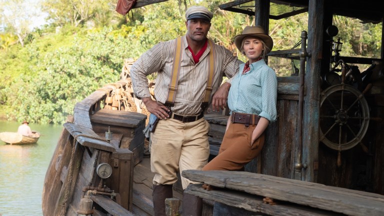 Dwayne Johnson and Emily Blunt on the boat in Jungle Cruise Review