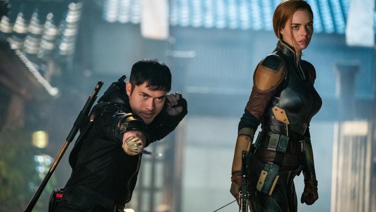 Henry Golding and Samara Weaving in Snake Eyes GI Joe Review