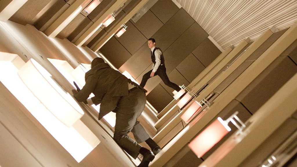 Joseph Gordon-Levitt in Inception hall scene