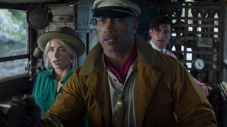 Emily Blunt and Dwayne Johnson in Jungle Cruise