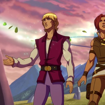 Prince Adam (Chris Wood) and Teela (Sarah Michelle Gellar) in Masters of the Universe: Revelation