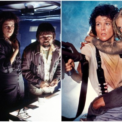 Sigourney Weaver as Ripley in Alien (1979) and Aliens (1986)