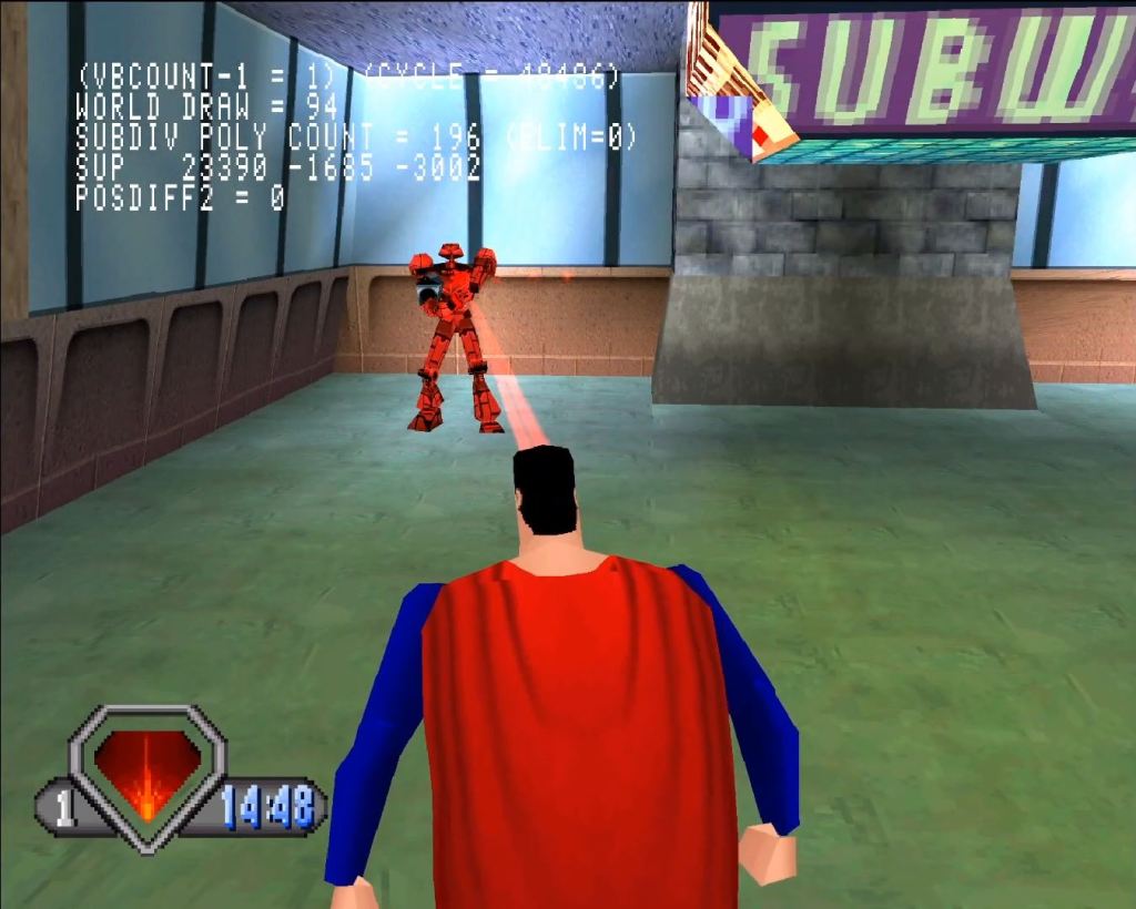 Superman 64 (PS1) gameplay