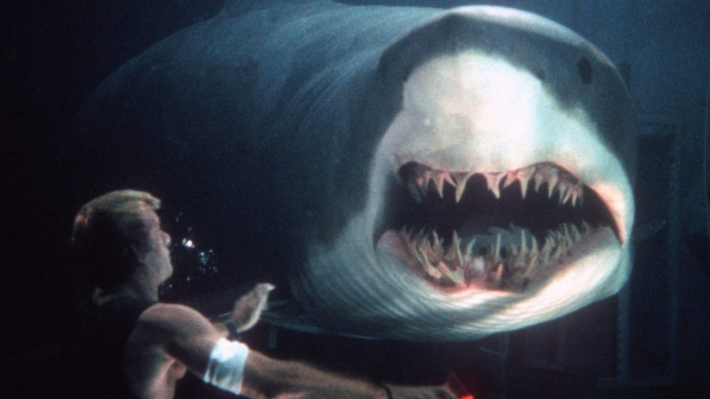 Man vs. shark in Deep Blue Sea