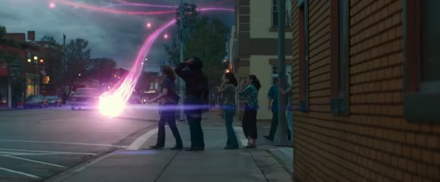 Purple ghost lasers in Ghostbusters: Afterlife