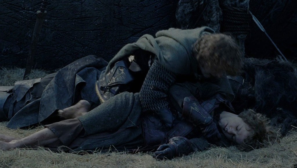 Pippin and Merry in The Lord of the Rings: Return of the King.