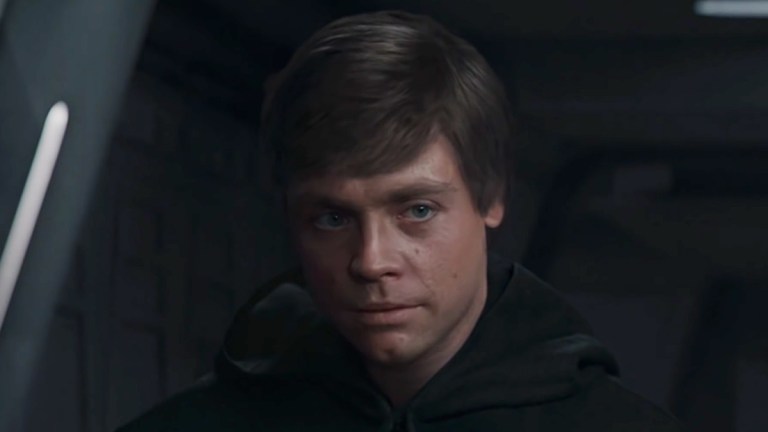 Luke Skywalker in Shamook's deepfake of The Mandalorian Season 2 finale.