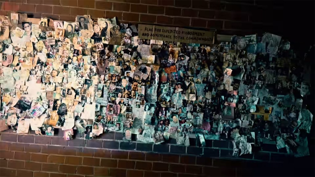 Wall of the Lost from The Walking Dead Season 11.