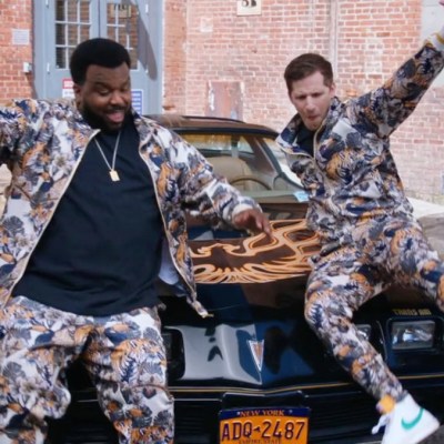 Jake Peralta (Andy Samberg) and Doug Judy (Craig Robinson) on Brooklyn Nine-Nine