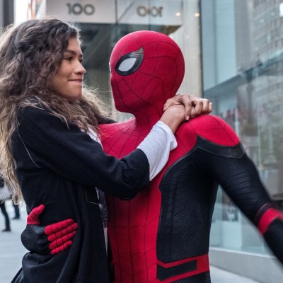 MJ (Zendaya) and Peter Parker (Tom Holland) in Spider-Man: Far From Home