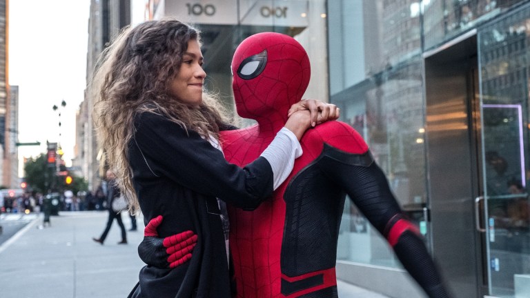 MJ (Zendaya) and Peter Parker (Tom Holland) in Spider-Man: Far From Home
