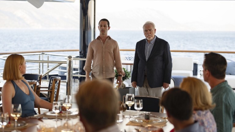 The Roy family on a yacht in the Succession season 2 finale