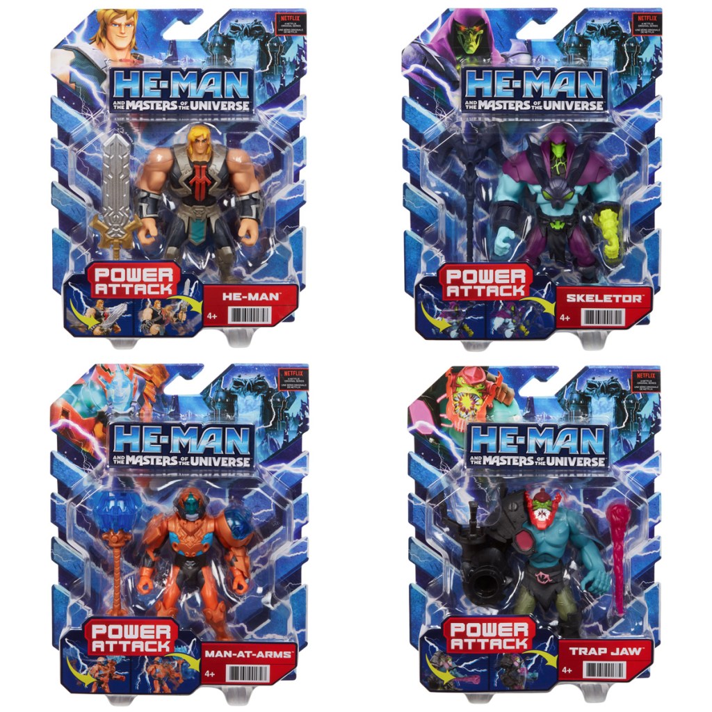 He-Man and the Masters of the Univers action figures from Mattel.