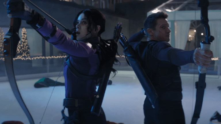 Jeremy Renner and Hailee Steinfeld in Marvel's Hawkeye