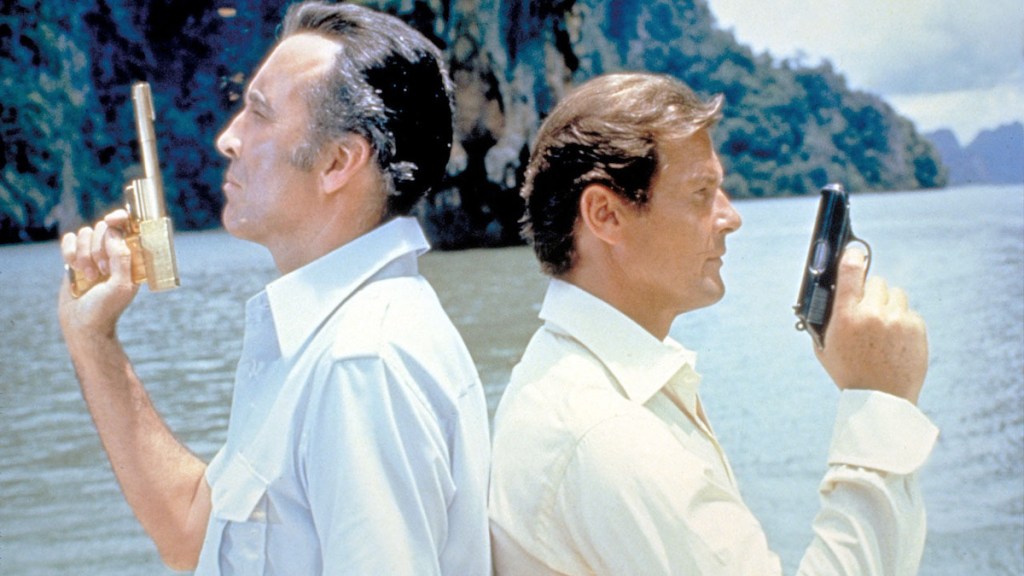 Christopher Lee and Roger Moore in The Man with the Golden Gun