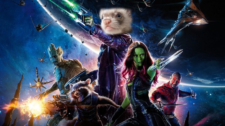 Guardians of the Galaxy poster starring...a ferret