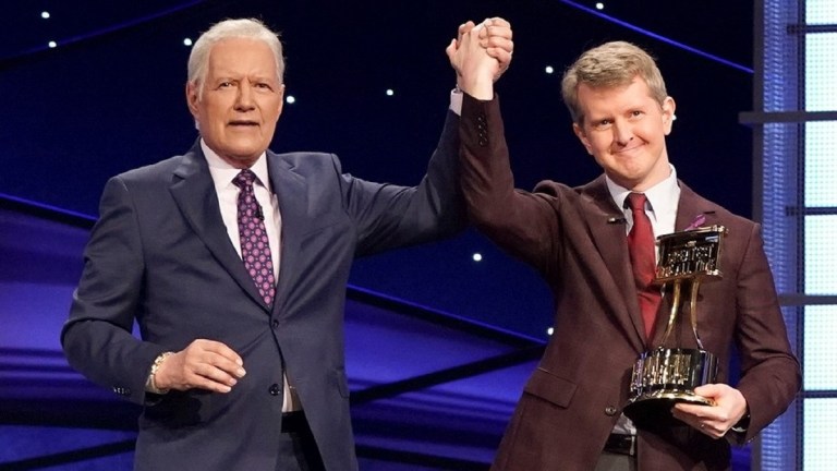 Alex Trebek and Ken Jennings