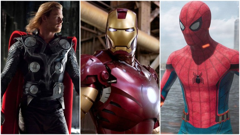 Thor, Iron Man, and Spider-Man