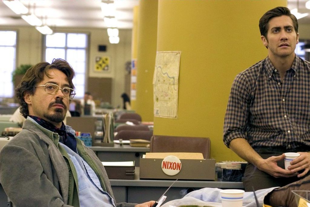 Robert Downey Jr and Jake Gyllenhaal in Zodiac