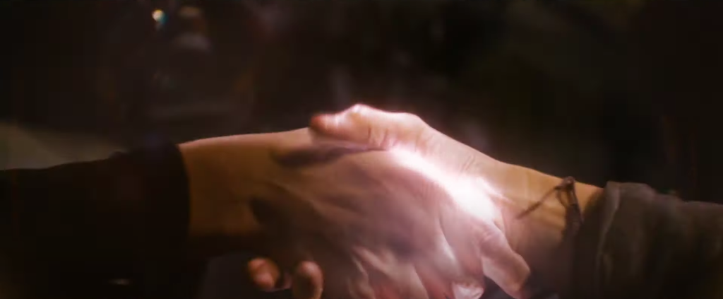 The Matrix 4 Neo Trinity Holding Hands