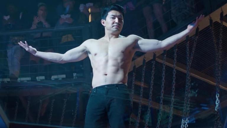 Simu Liu shirtless in Shang-Chi